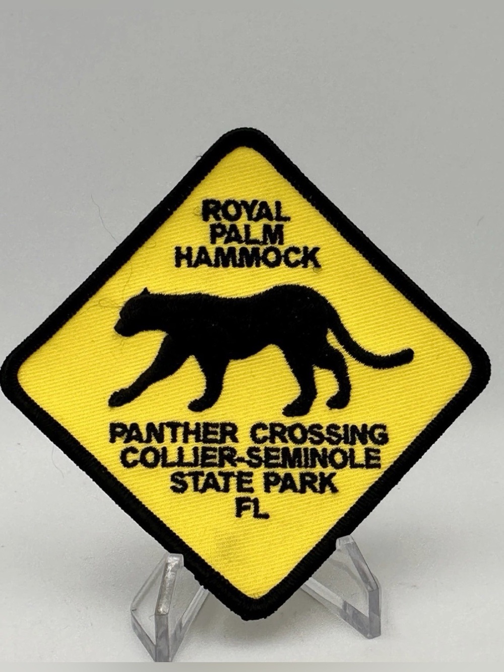 Royal Palm Hammock Panther Crossing Embroidered Patch Collier Seminole Florida